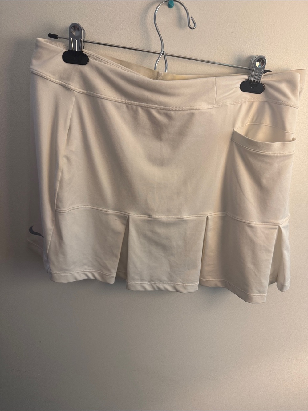 Nike Cream Tennis Skirt with Side Pocket